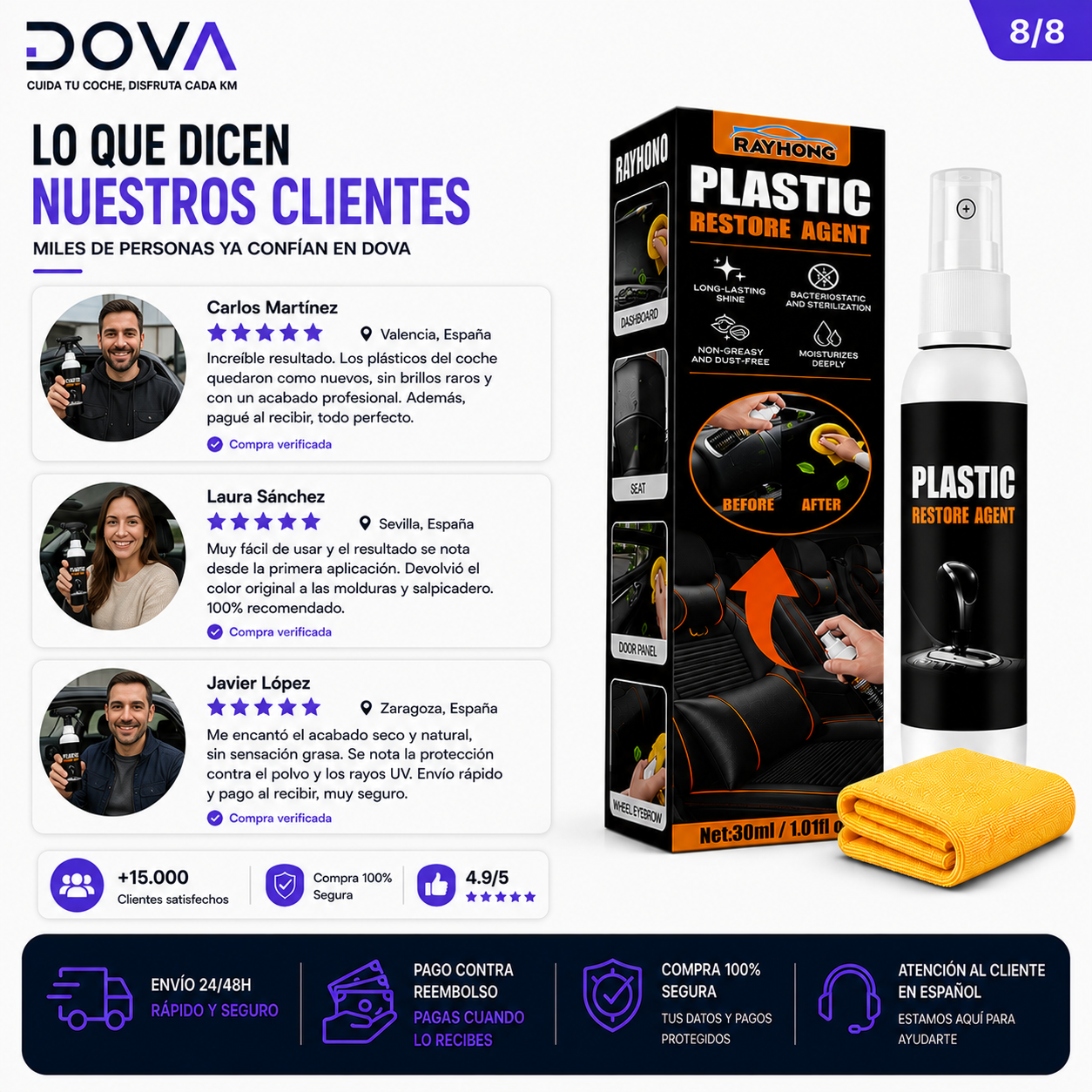 Restaurador de Plásticos para Coche – Acabado Como Nuevo en Minutos