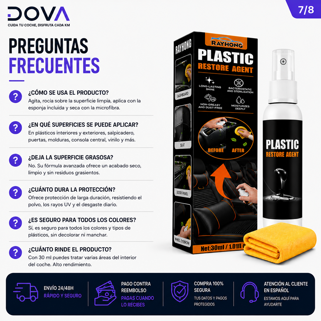 Restaurador de Plásticos para Coche – Acabado Como Nuevo en Minutos